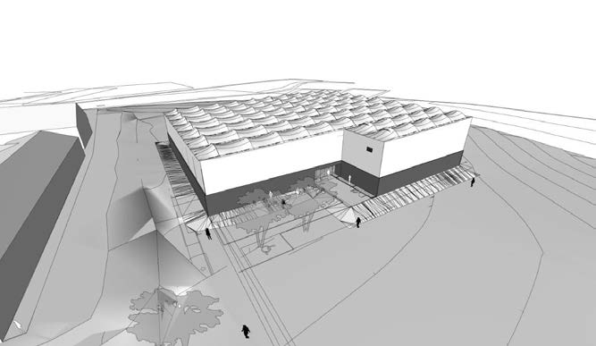 Vue projet - complexe sportif avec halle tempérée à Saint-Clar