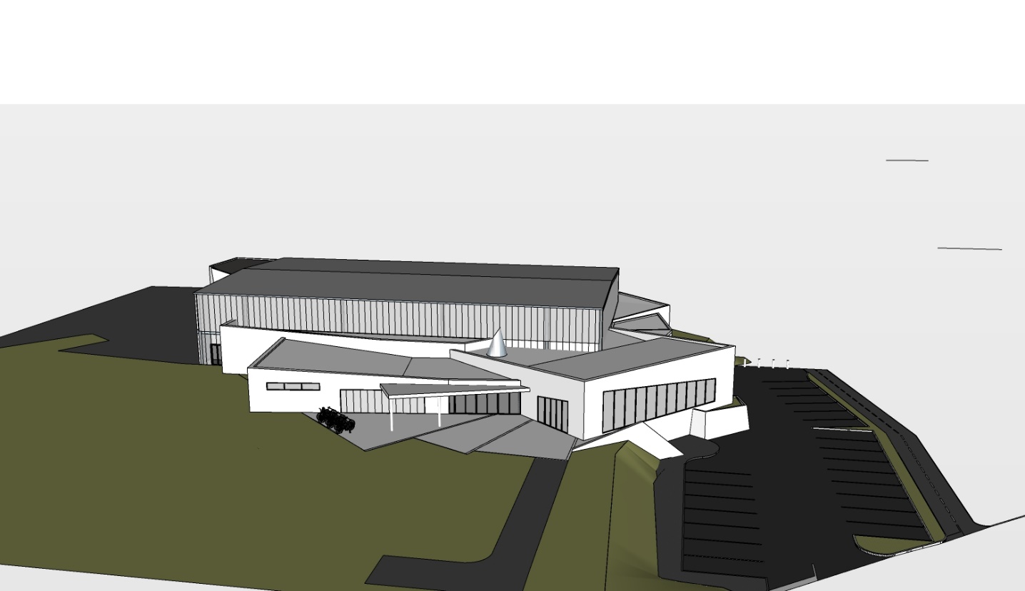 Vue projet - rénovation et extension du gymnase de Carignan de Bordeaux