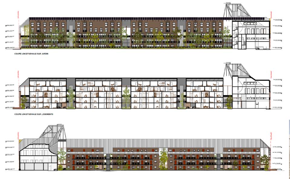 Vue projet - opération LA GARE au Porge